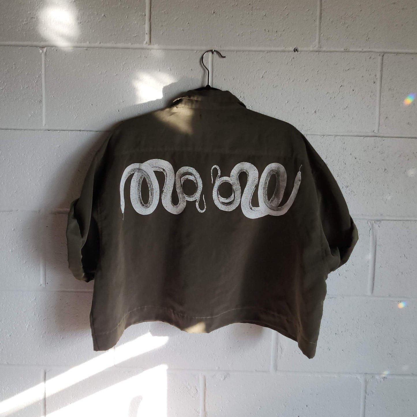 Upcycled Vintage Button Up - Olive