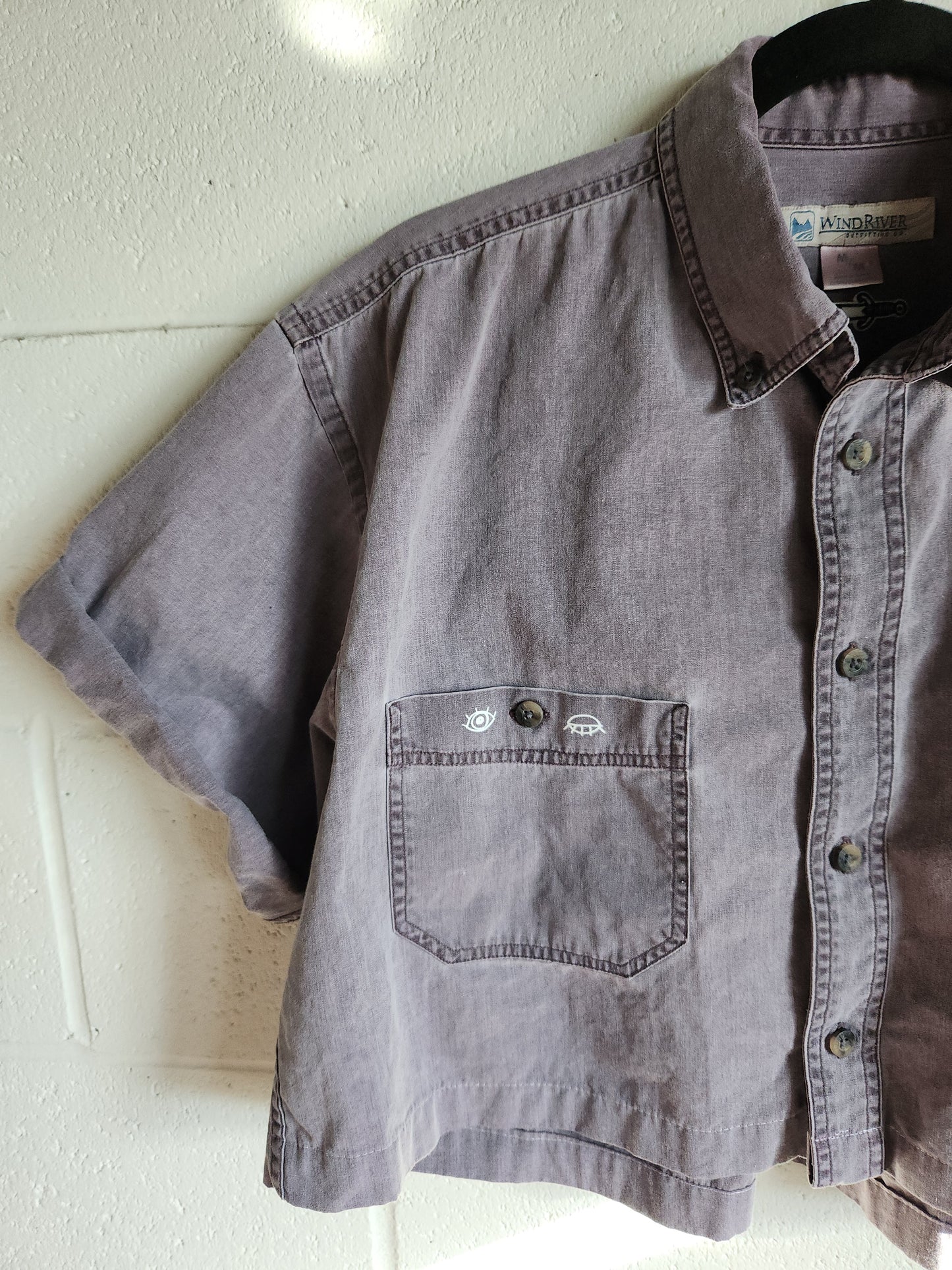 Upcycled Vintage Button Up - Purple