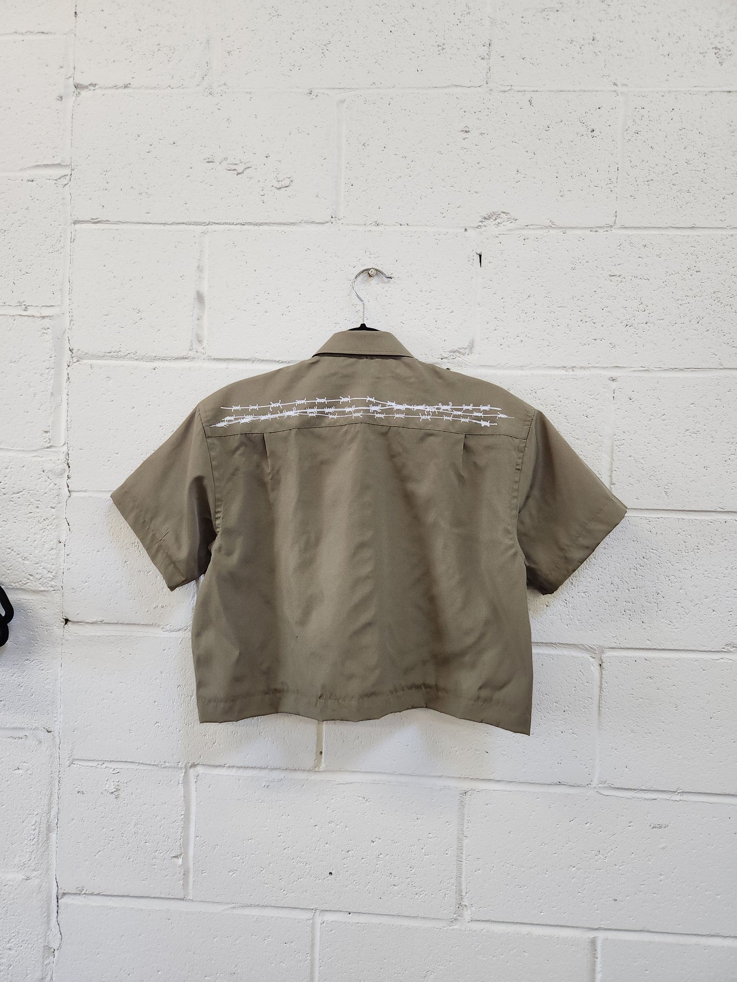 Upcycled Vintage Button Up - Green
