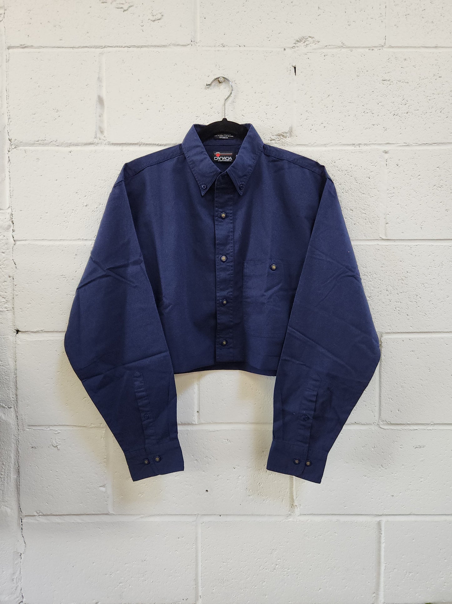 Upcycled Button Up Longsleeve - Navy