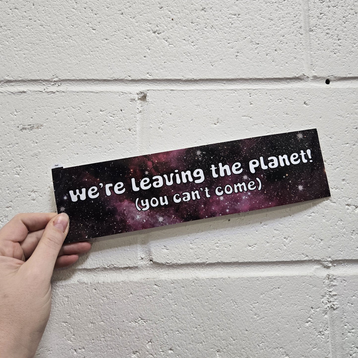 Leaving The Planet Bumper Sticker