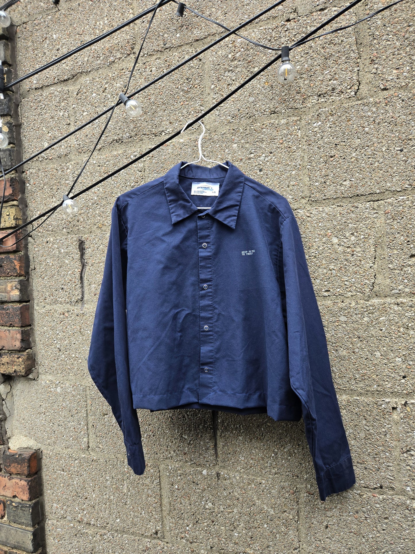 Upcycled Button-Up - Navy Longsleeve