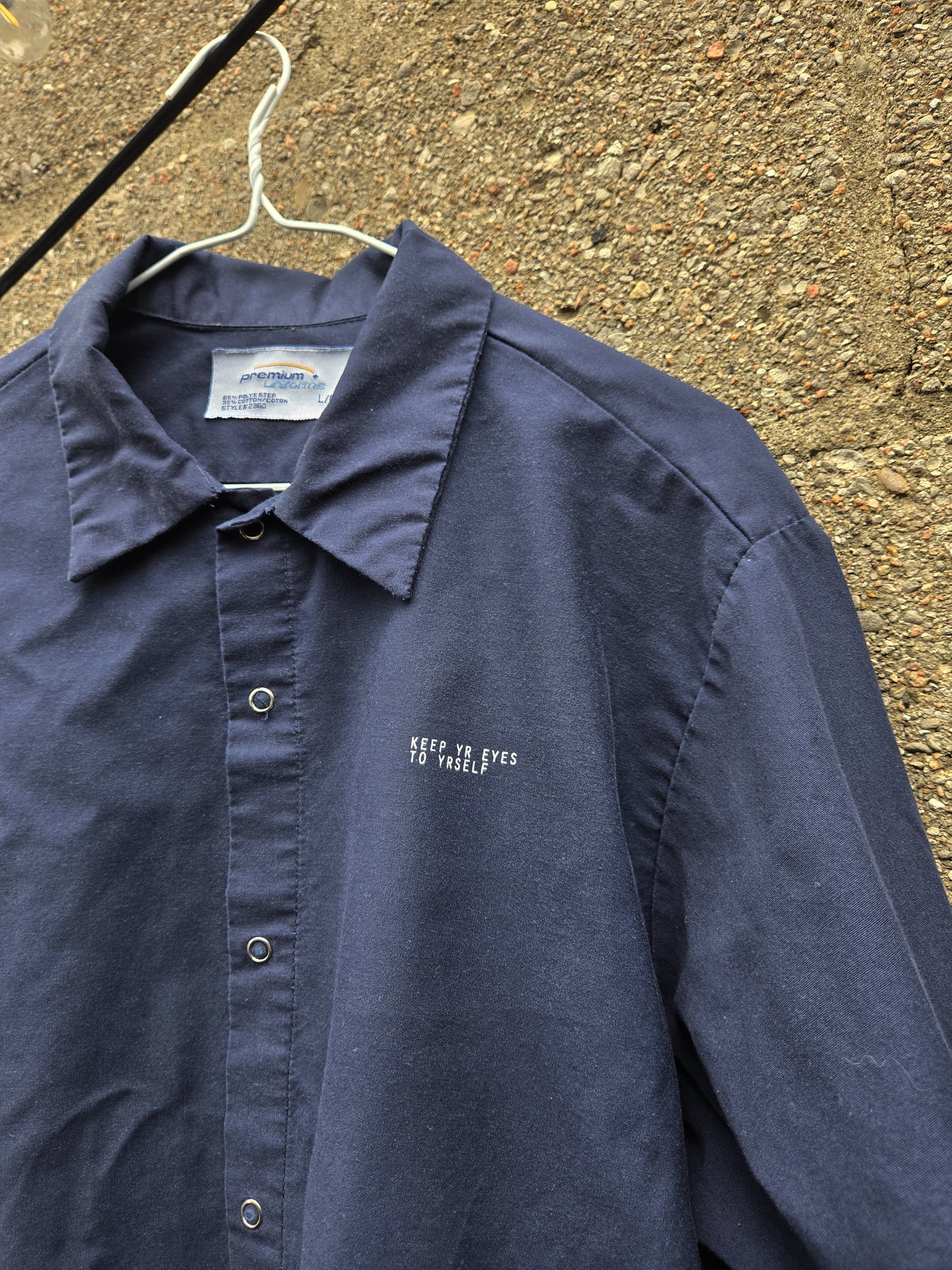 Upcycled Button-Up - Navy Longsleeve