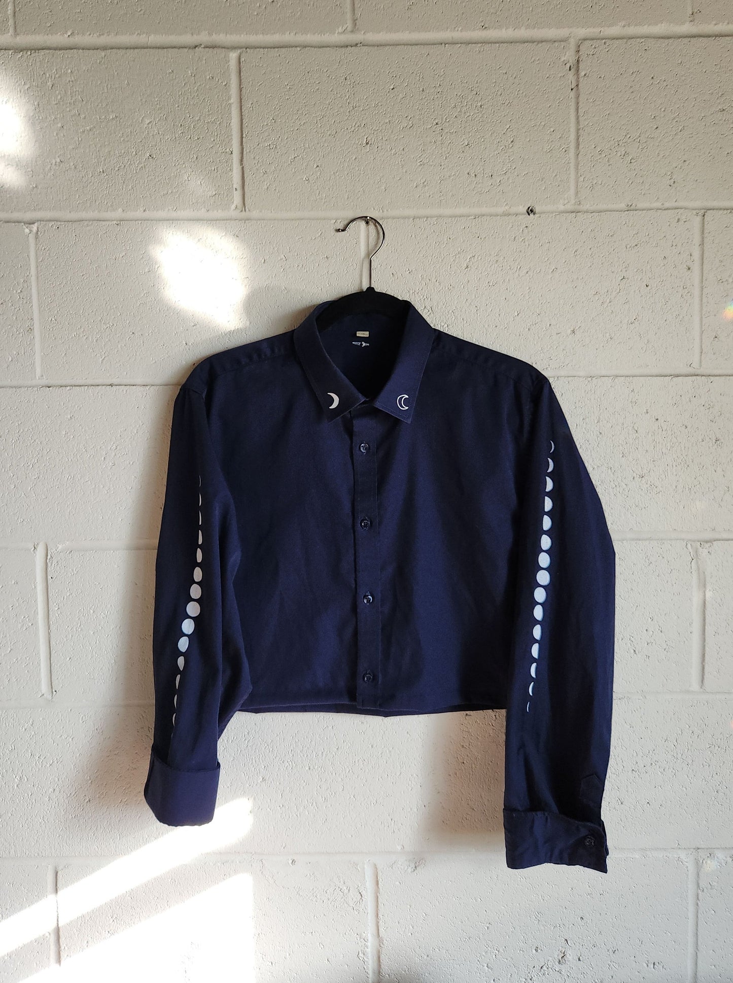 Upcycled Vintage Longsleeve Button Up - Navy