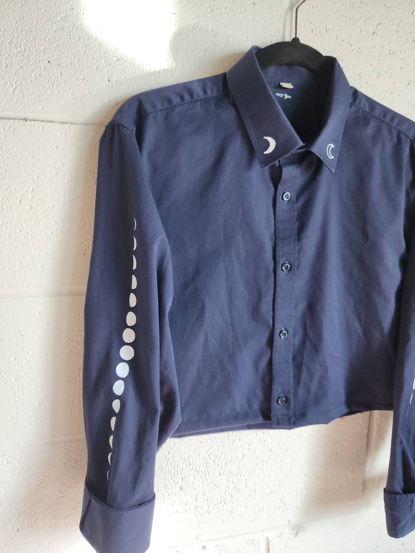 Upcycled Vintage Longsleeve Button Up - Navy
