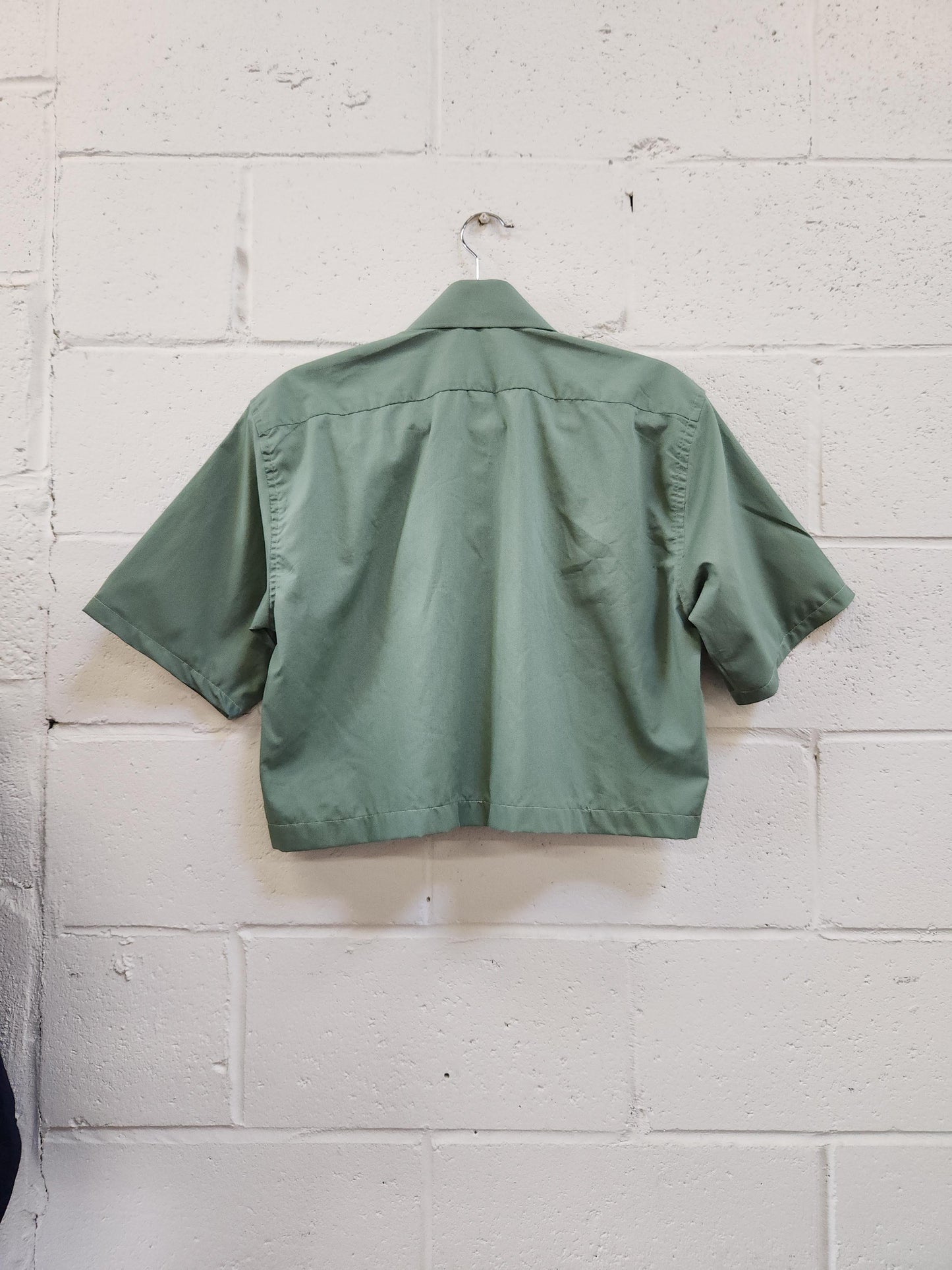 Upcycled Button Up Shirt - Mint