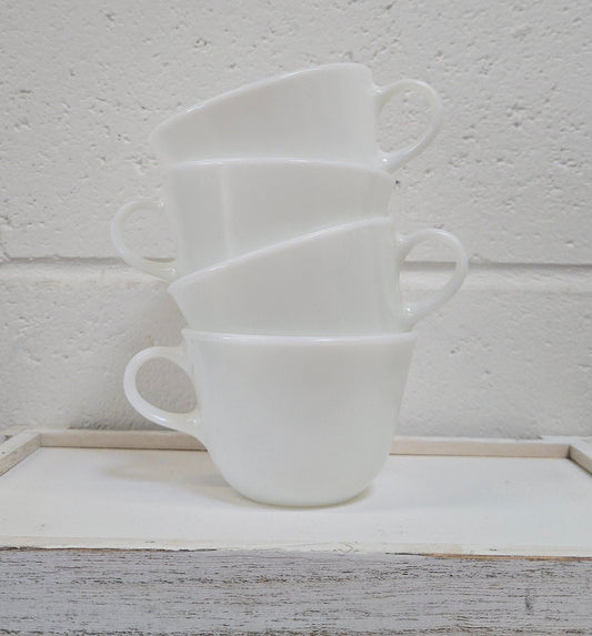 1970s Pyrex Milk Glass Mug Set