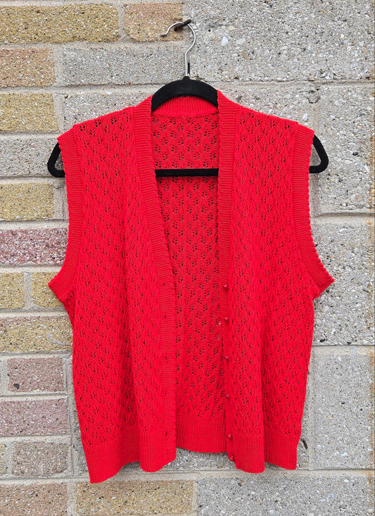 1970s Knit Button-Up Vest