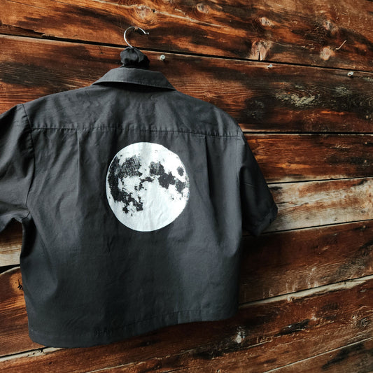 Upcycled Vintage Button Up - Moon