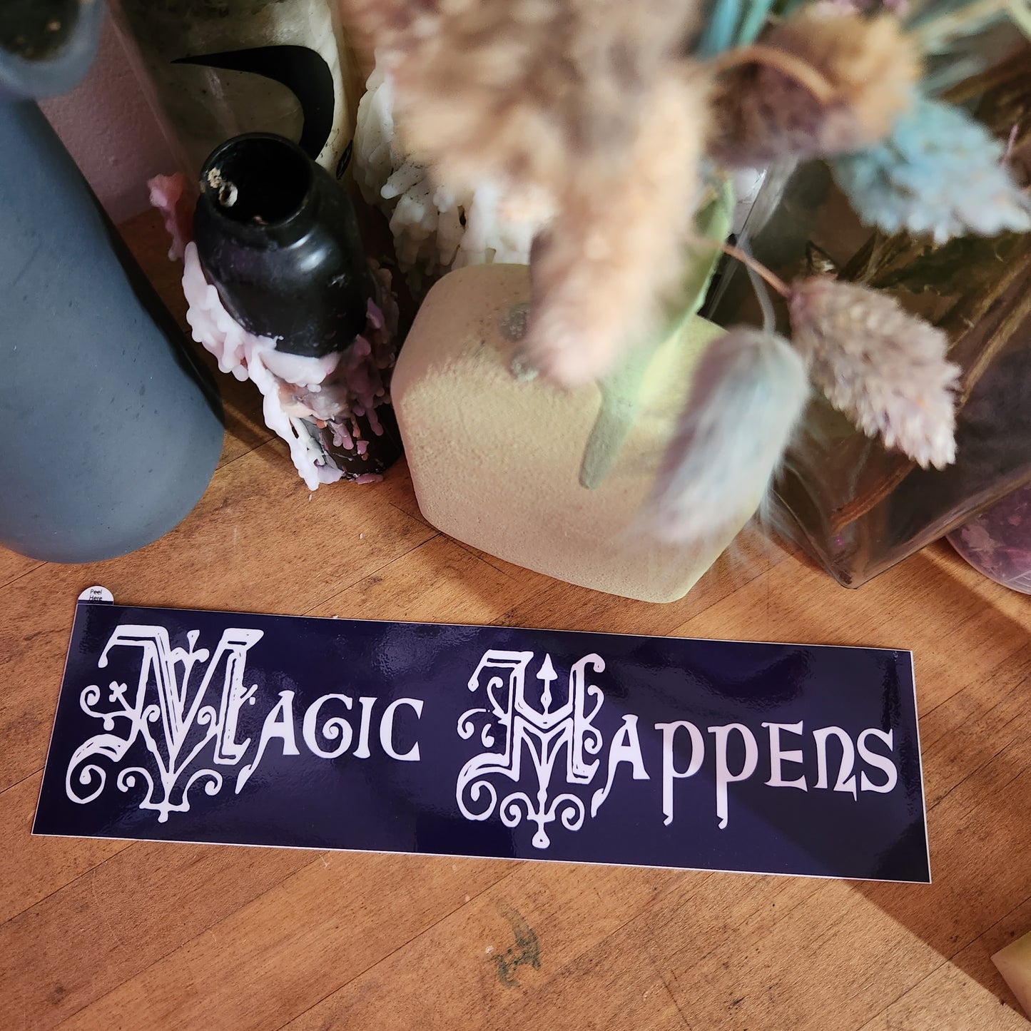 Magic Happens at The Magic Box Bumper Sticker